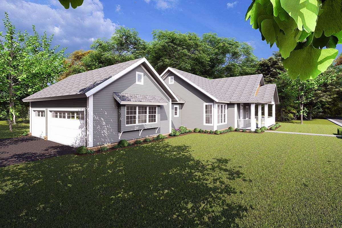 Ranch, Traditional Plan with 1808 Sq. Ft., 4 Bedrooms, 3 Bathrooms, 3 Car Garage Picture 3