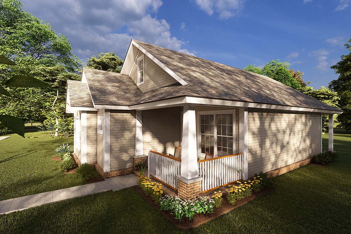 Cottage, Traditional Plan with 1163 Sq. Ft., 3 Bedrooms, 2 Bathrooms Picture 2