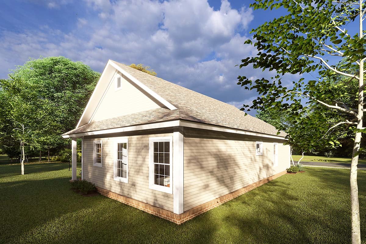 Cottage, Traditional Plan with 1163 Sq. Ft., 3 Bedrooms, 2 Bathrooms Picture 3