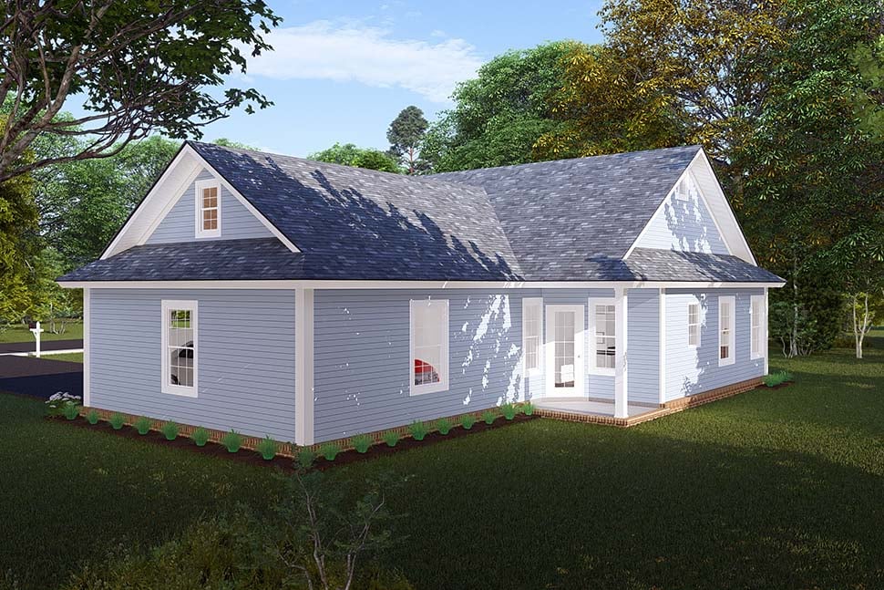 Traditional Plan with 1163 Sq. Ft., 3 Bedrooms, 2 Bathrooms, 2 Car Garage Picture 5