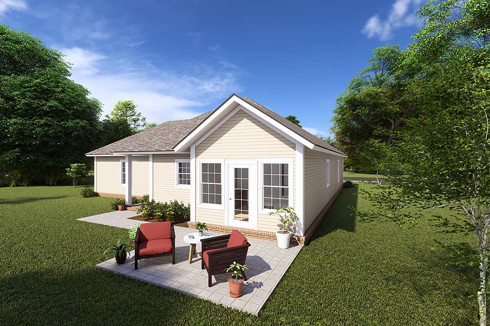 Traditional Plan with 1381 Sq. Ft., 3 Bedrooms, 2 Bathrooms, 2 Car Garage Picture 5