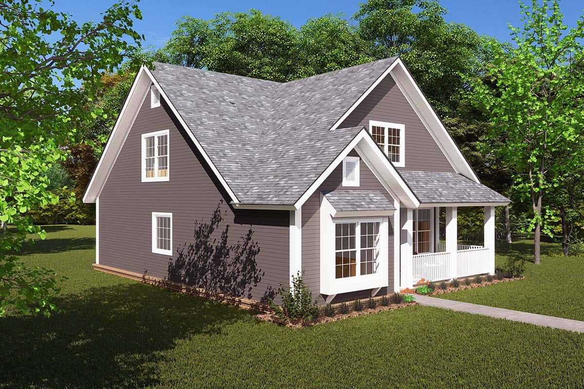 Cottage, Country, Traditional Plan with 1597 Sq. Ft., 3 Bedrooms, 3 Bathrooms Picture 3