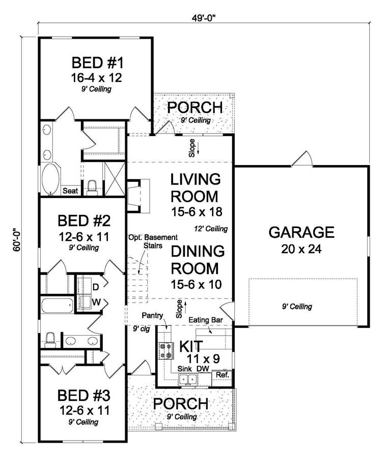 Traditional Level One of Plan 61454