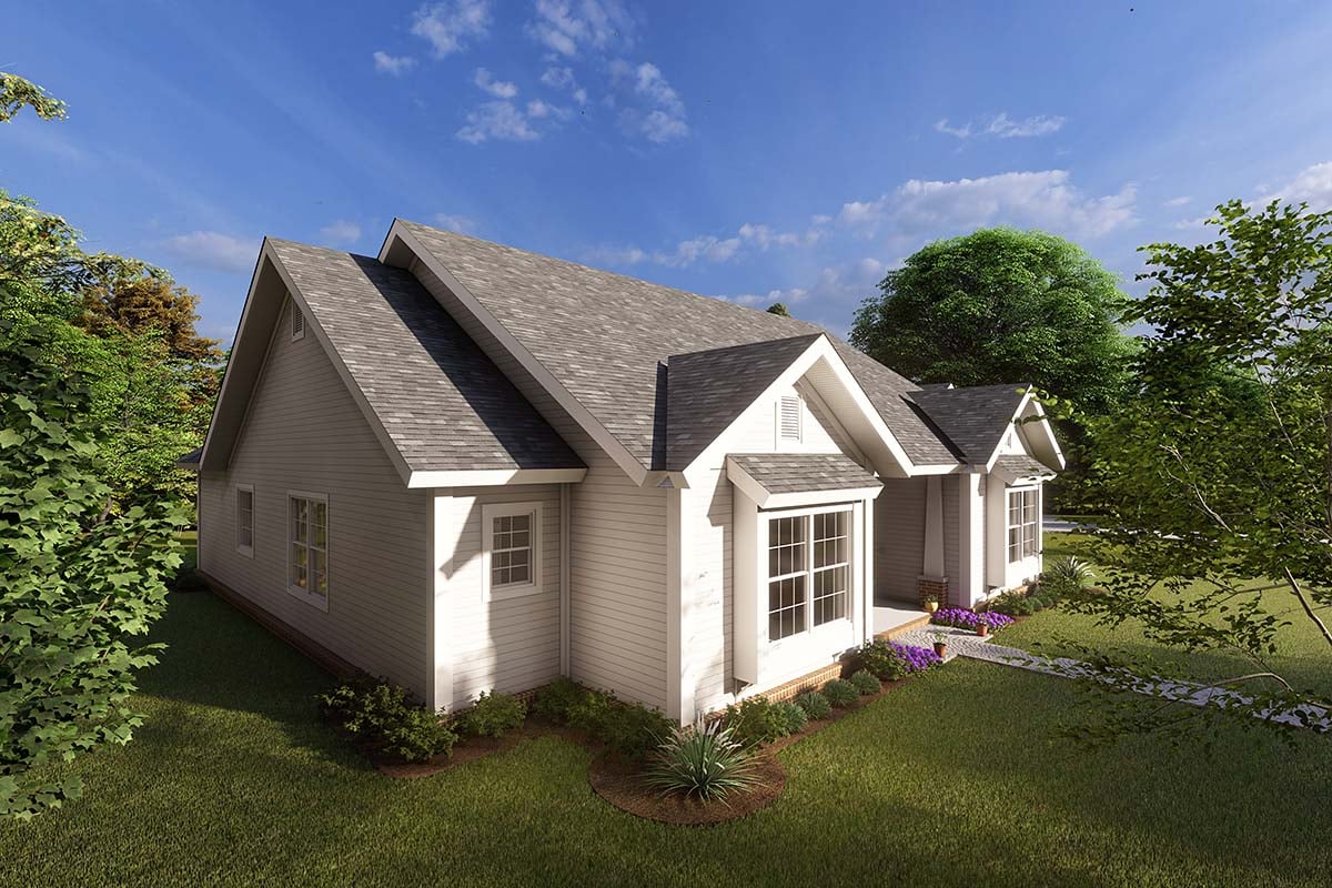 Cottage, Craftsman, Traditional Plan with 1694 Sq. Ft., 3 Bedrooms, 2 Bathrooms, 2 Car Garage Picture 3