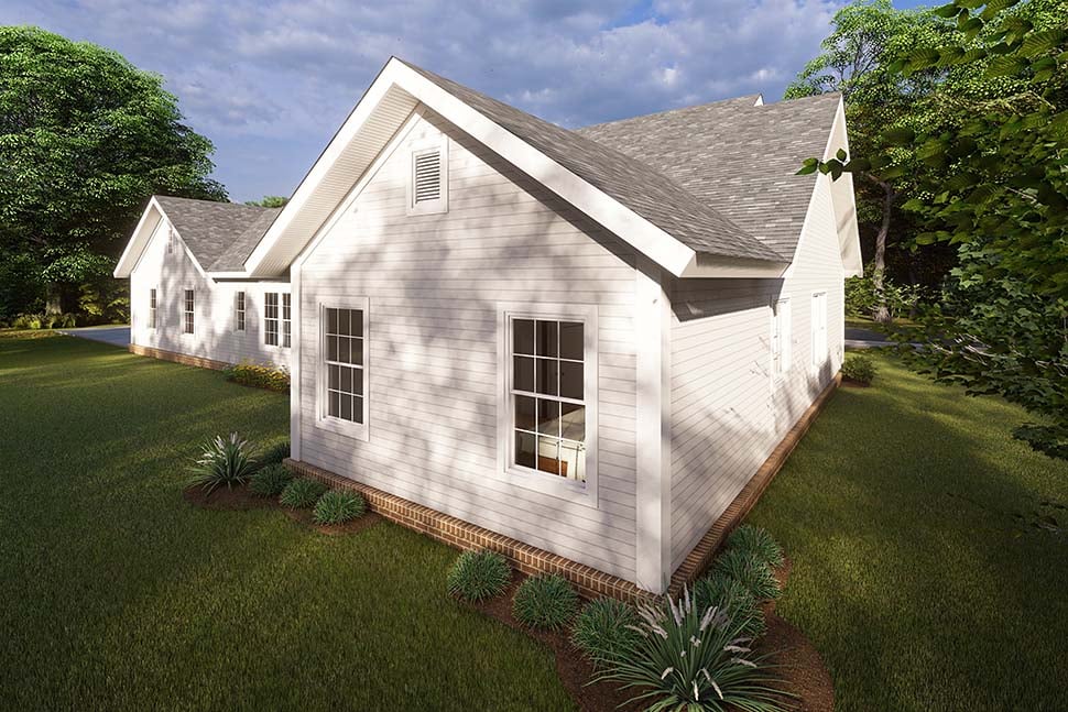 Cottage, Craftsman, Traditional Plan with 1694 Sq. Ft., 3 Bedrooms, 2 Bathrooms, 2 Car Garage Picture 5