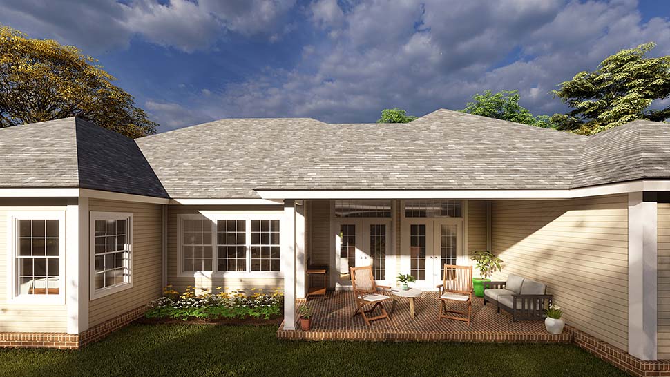 Cottage, Craftsman, Traditional Plan with 2193 Sq. Ft., 4 Bedrooms, 3 Bathrooms, 3 Car Garage Picture 5