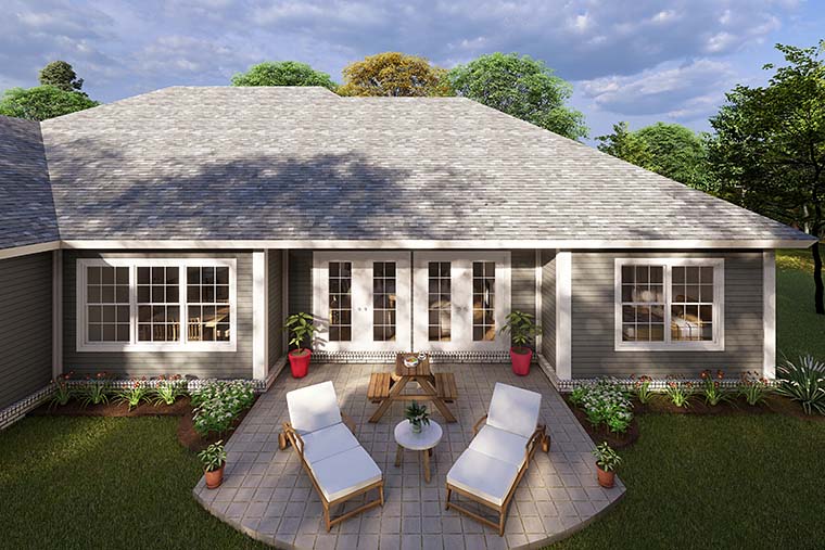 Cottage, Craftsman, Traditional Plan with 1934 Sq. Ft., 3 Bedrooms, 2 Bathrooms, 2 Car Garage Picture 6