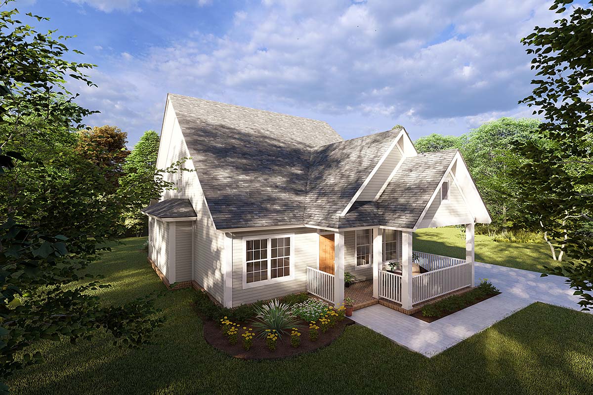 Cottage, Craftsman, Traditional Plan with 1940 Sq. Ft., 4 Bedrooms, 4 Bathrooms, 2 Car Garage Elevation