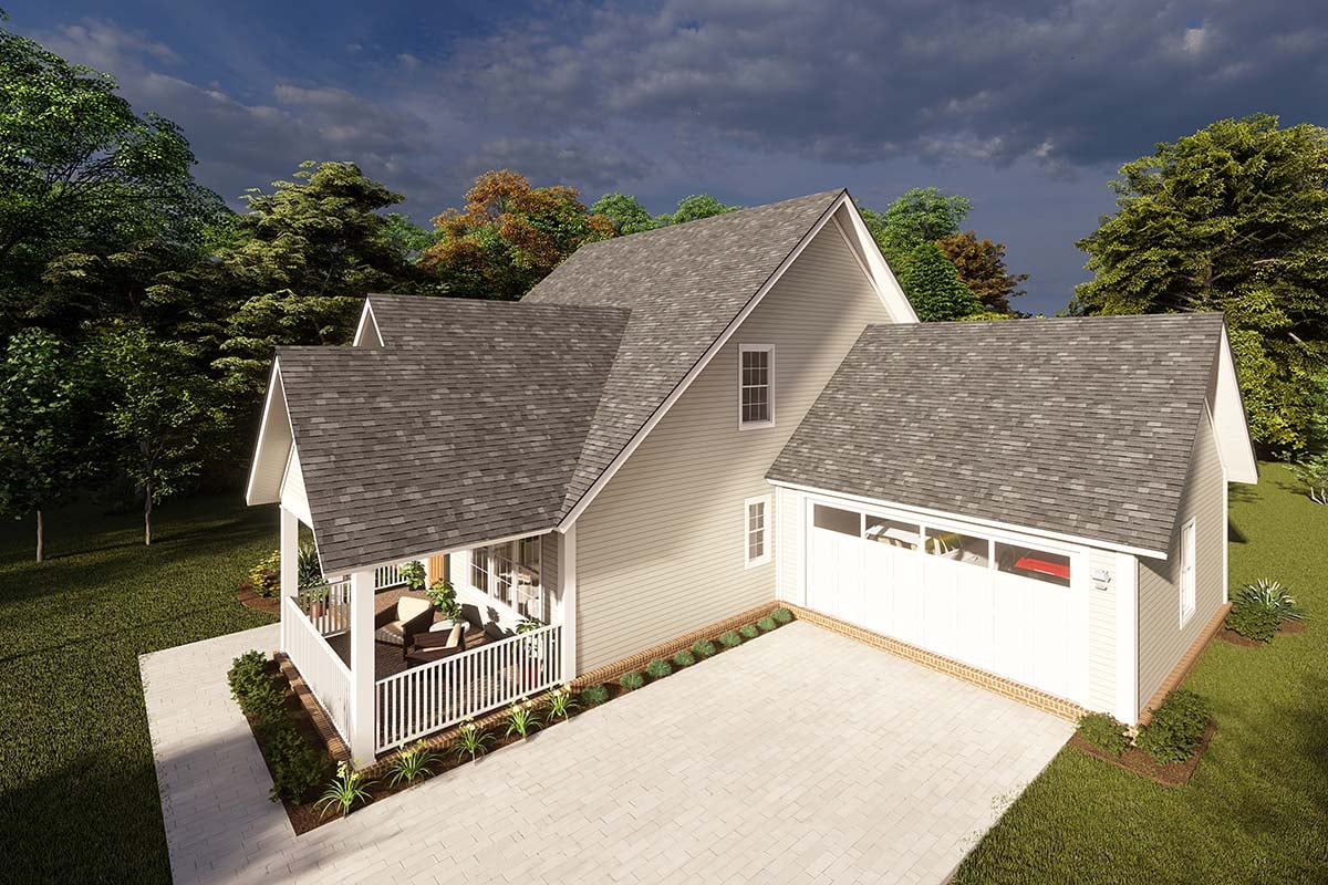 Cottage, Craftsman, Traditional Plan with 1940 Sq. Ft., 4 Bedrooms, 4 Bathrooms, 2 Car Garage Picture 2