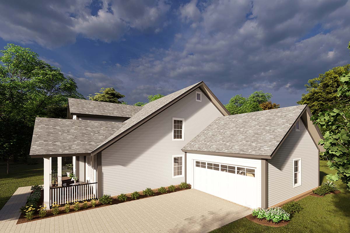 Cottage, Craftsman, Traditional Plan with 2232 Sq. Ft., 4 Bedrooms, 4 Bathrooms, 2 Car Garage Picture 2