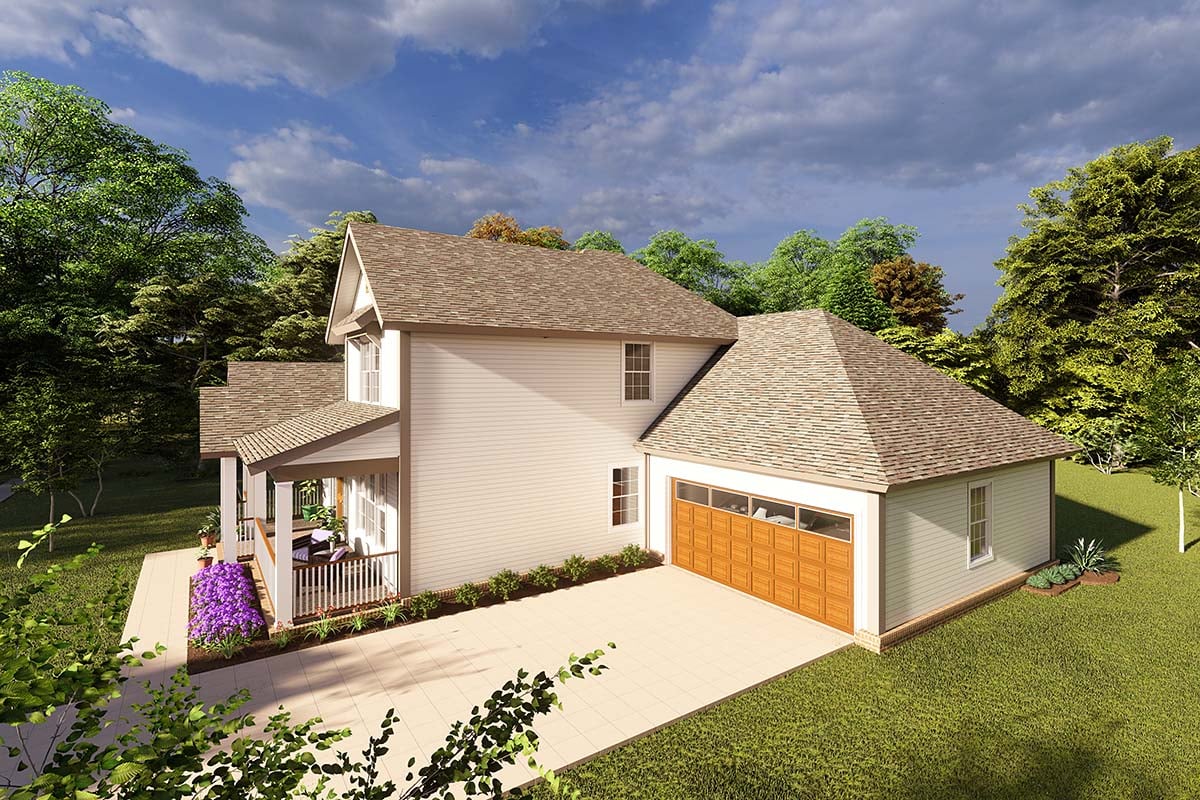 Cottage, Craftsman, Traditional Plan with 1860 Sq. Ft., 3 Bedrooms, 3 Bathrooms, 2 Car Garage Picture 2