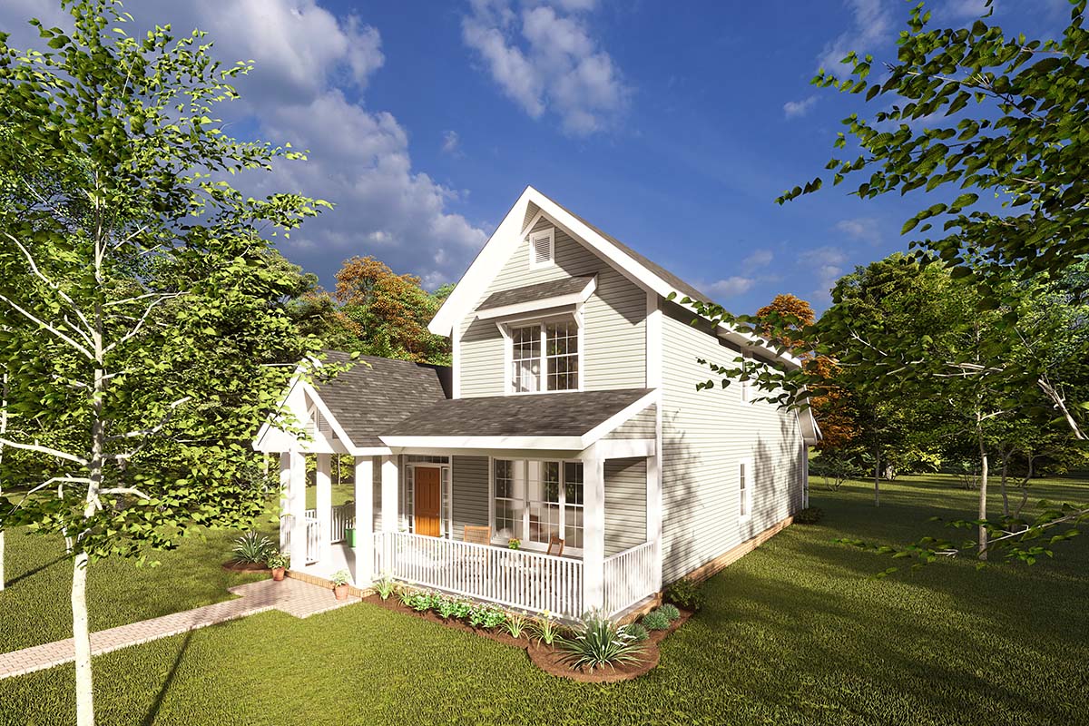 Cottage, Craftsman, Traditional Plan with 1860 Sq. Ft., 3 Bedrooms, 3 Bathrooms Picture 2