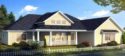 Country Ranch Traditional Elevation of Plan 61468