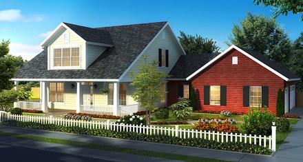 Cape Cod Country Traditional Elevation of Plan 61469