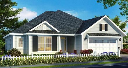 Ranch Traditional Elevation of Plan 61471