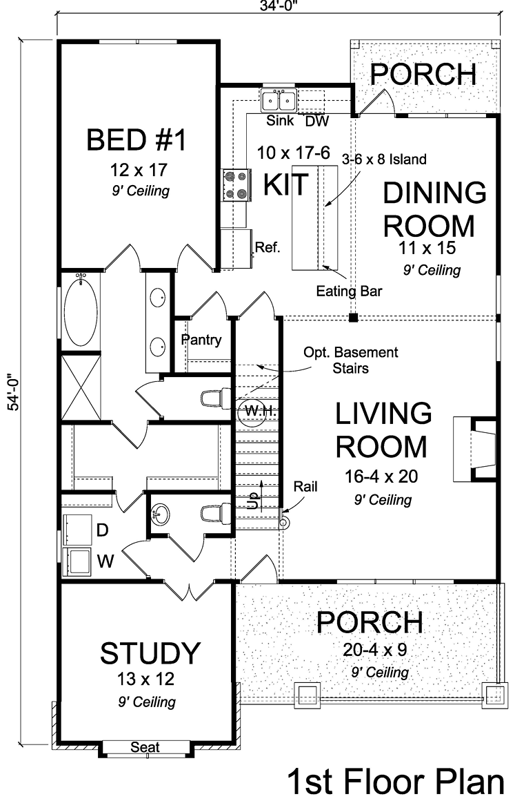 Cottage Country Southern Level One of Plan 61476