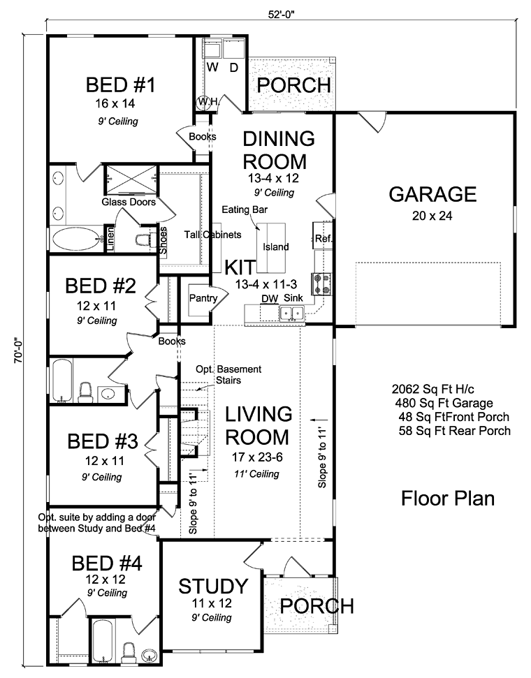 Cabin Country Level One of Plan 61478