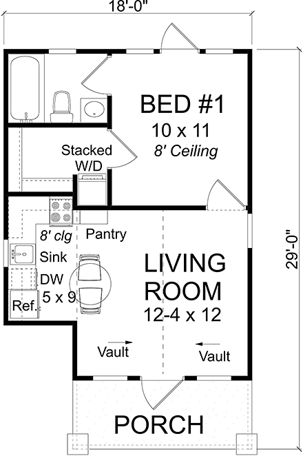 House Plan 61482 First Level Plan