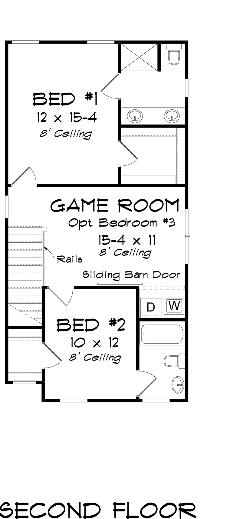 Cottage Traditional Level Two of Plan 61483