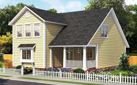 Cottage Traditional Elevation of Plan 61490