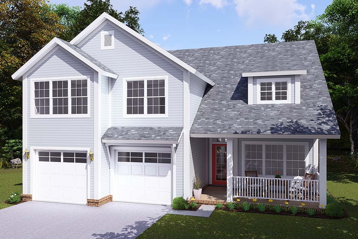 Traditional Plan with 2429 Sq. Ft., 4 Bedrooms, 4 Bathrooms, 2 Car Garage Elevation