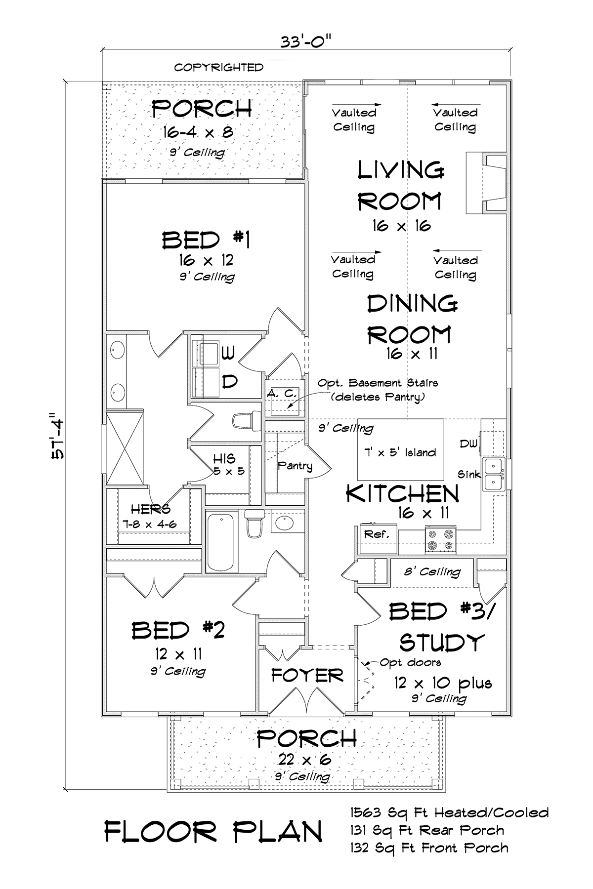 Cottage Craftsman Traditional Level One of Plan 61499