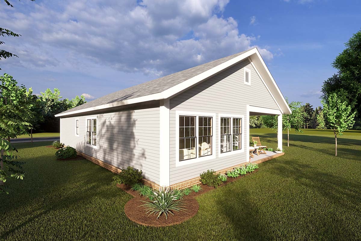 Cottage, Craftsman, Traditional Plan with 1563 Sq. Ft., 3 Bedrooms, 2 Bathrooms Picture 2