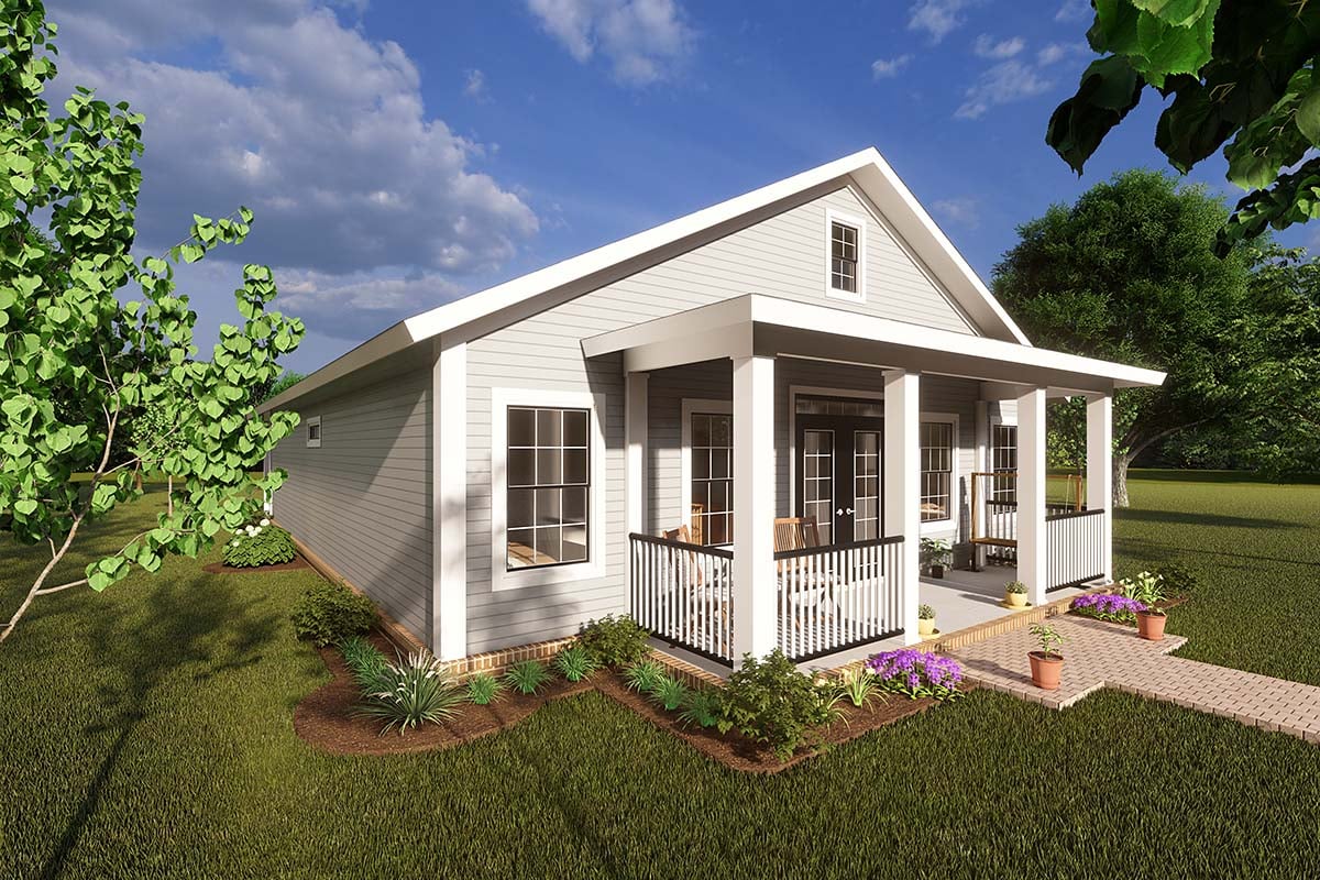 Cottage, Craftsman, Traditional Plan with 1563 Sq. Ft., 3 Bedrooms, 2 Bathrooms Picture 3