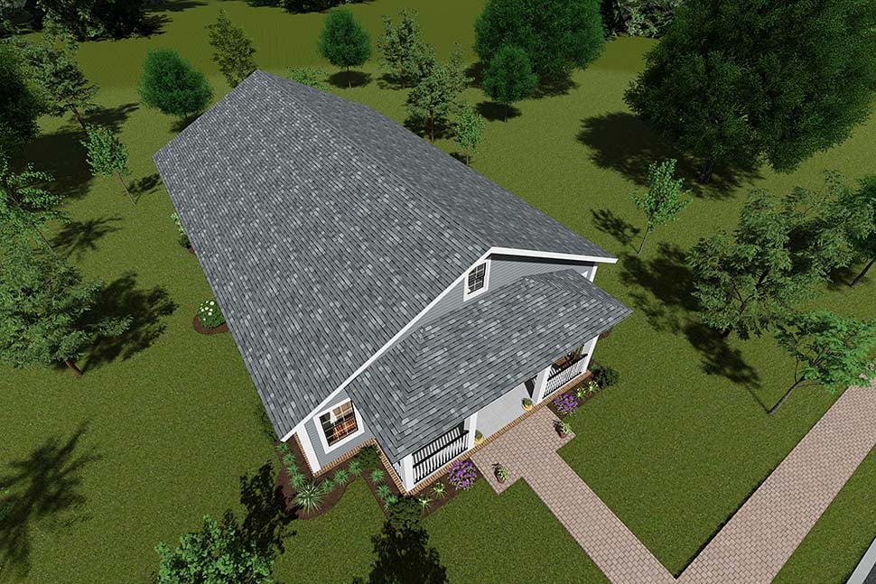 Cottage, Craftsman, Traditional Plan with 1563 Sq. Ft., 3 Bedrooms, 2 Bathrooms Picture 4