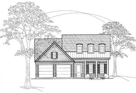 Country Elevation of Plan 61505