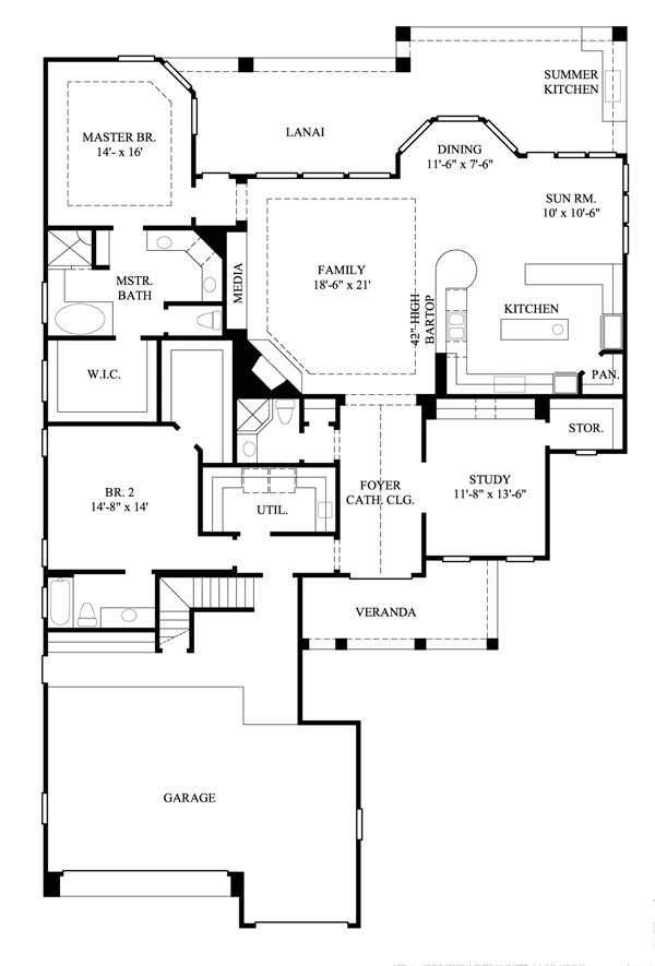 Farmhouse Level One of Plan 61509