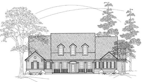 House Plan 61522 Elevation