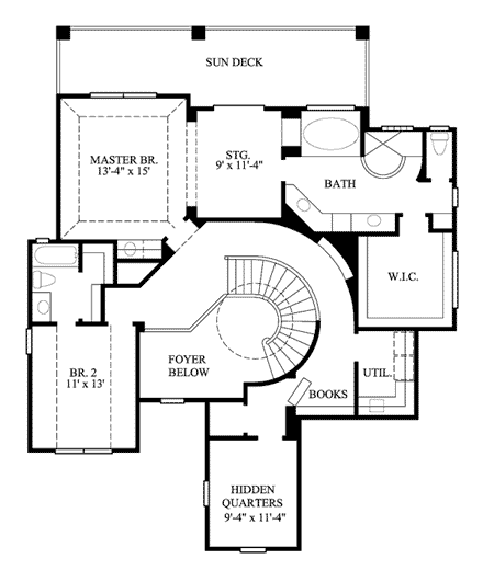 House Plan 61525 Second Level Plan