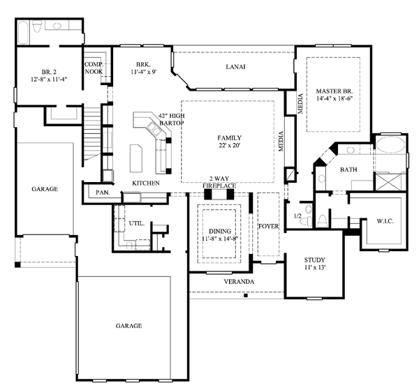 Plan 61573 | European Style with 4 Bed, 4 Bath, 3 Car Garage