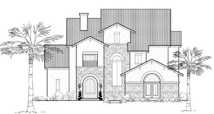 Mediterranean Elevation of Plan 61597