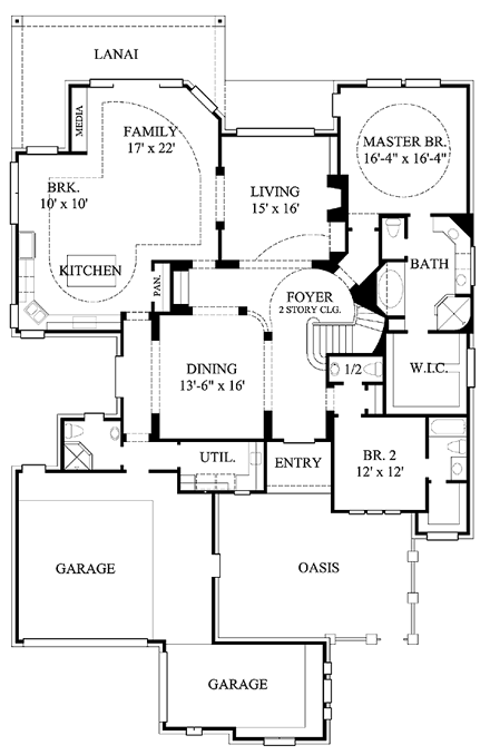 House Plan 61650 First Level Plan