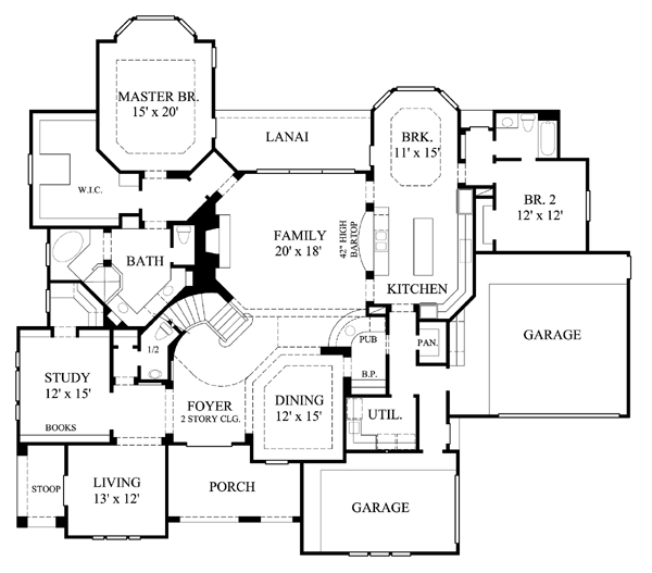 Plan 61705 | European Style with 5 Bed, 5 Bath, 3 Car Garage