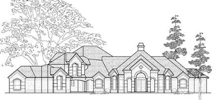 European Elevation of Plan 61786