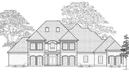 European Elevation of Plan 61791