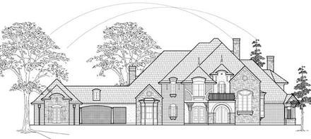 European Elevation of Plan 61835