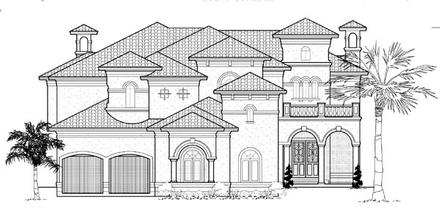 Mediterranean Elevation of Plan 61886