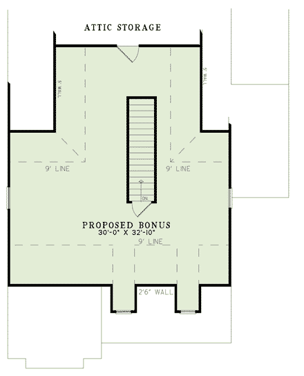 House Plan 62000 Second Level Plan