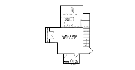 House Plan 62006 Second Level Plan