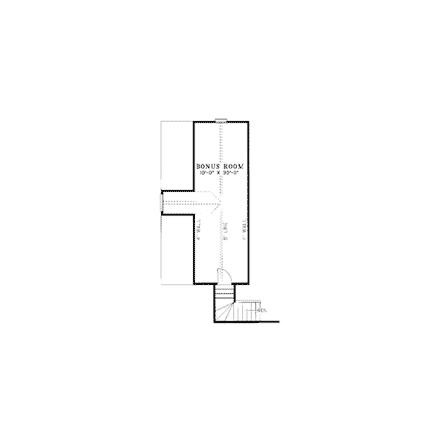 House Plan 62007 Second Level Plan