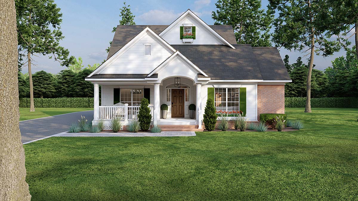 Cottage, Traditional Plan with 2146 Sq. Ft., 3 Bedrooms, 3 Bathrooms, 2 Car Garage Elevation