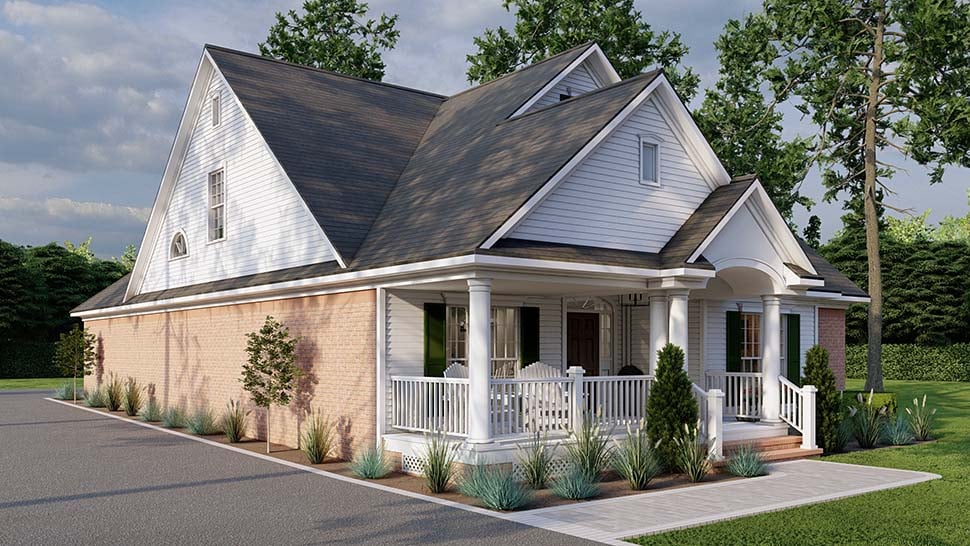 Cottage, Traditional Plan with 2146 Sq. Ft., 3 Bedrooms, 3 Bathrooms, 2 Car Garage Picture 4