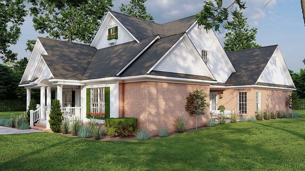 Cottage, Traditional Plan with 2146 Sq. Ft., 3 Bedrooms, 3 Bathrooms, 2 Car Garage Picture 5