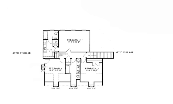 Country Ranch Southern Traditional Level Two of Plan 62013