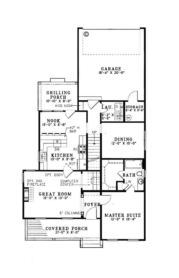 Colonial Southern Level One of Plan 62026