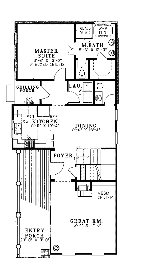 Colonial Southern Level One of Plan 62029